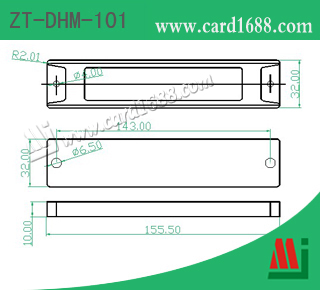 型号: ZT-DHM-101 (超高频抗金属标签)