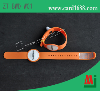 Soft PVC Dual-band RFID wrist band:ZT-BWD-W01