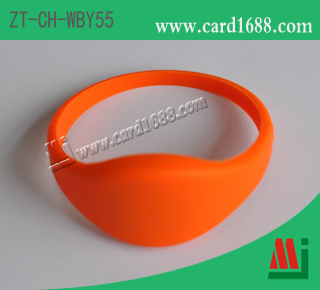 RFID扁圆硅胶腕带