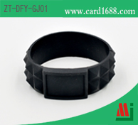 RFID方头圆圈型硅胶腕带