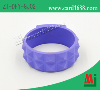 RFID方头圆圈型硅胶腕带